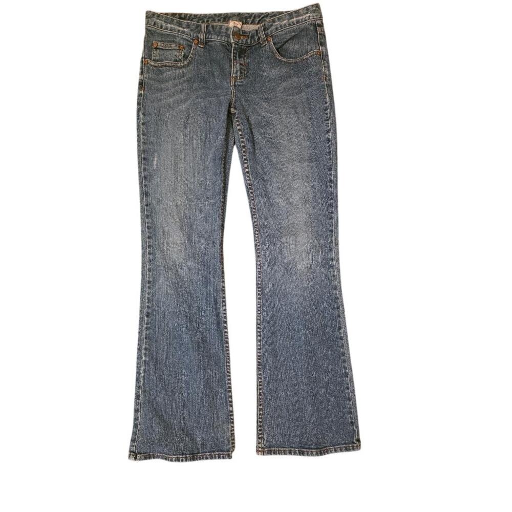 American Rag Cie Jeans Juniors 7 Low Rise Bootcut Y2K Stretch Denim